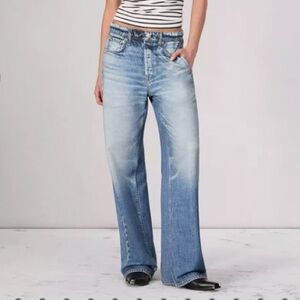 Mila Rosebella Printed Sweatpants Jeans Light Wash Size Medium